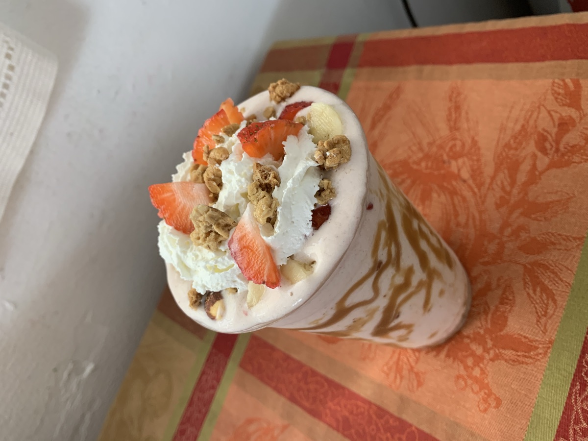 Strawberry Cheesecake protein shake in Winslow AZ